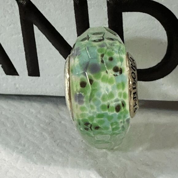 Authentic Pandora Sea Glass Murano Charm, Retired - Picture 3 of 7